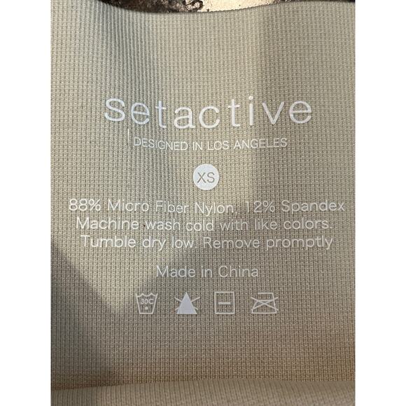 Set Active Oat Milk Cream Beige Leggings XS - Picture 4 of 6